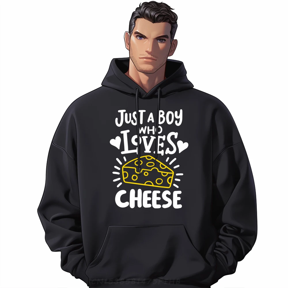 

Cheese Just A Boy Who Gift Christmas Crew Neck Woman Hoodies Printed Hoodies Latest Long Sleeve Hoodies