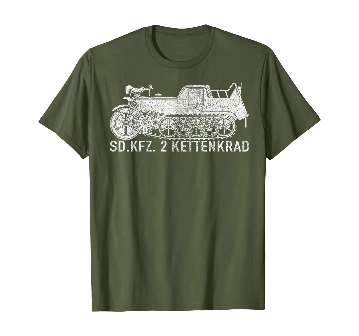 WWII German SdKfz 2 Chain Wheel Motorbike T-Shirt Cotton O-Neck Short Sleeve Men's T Shirt New Size S-3XL