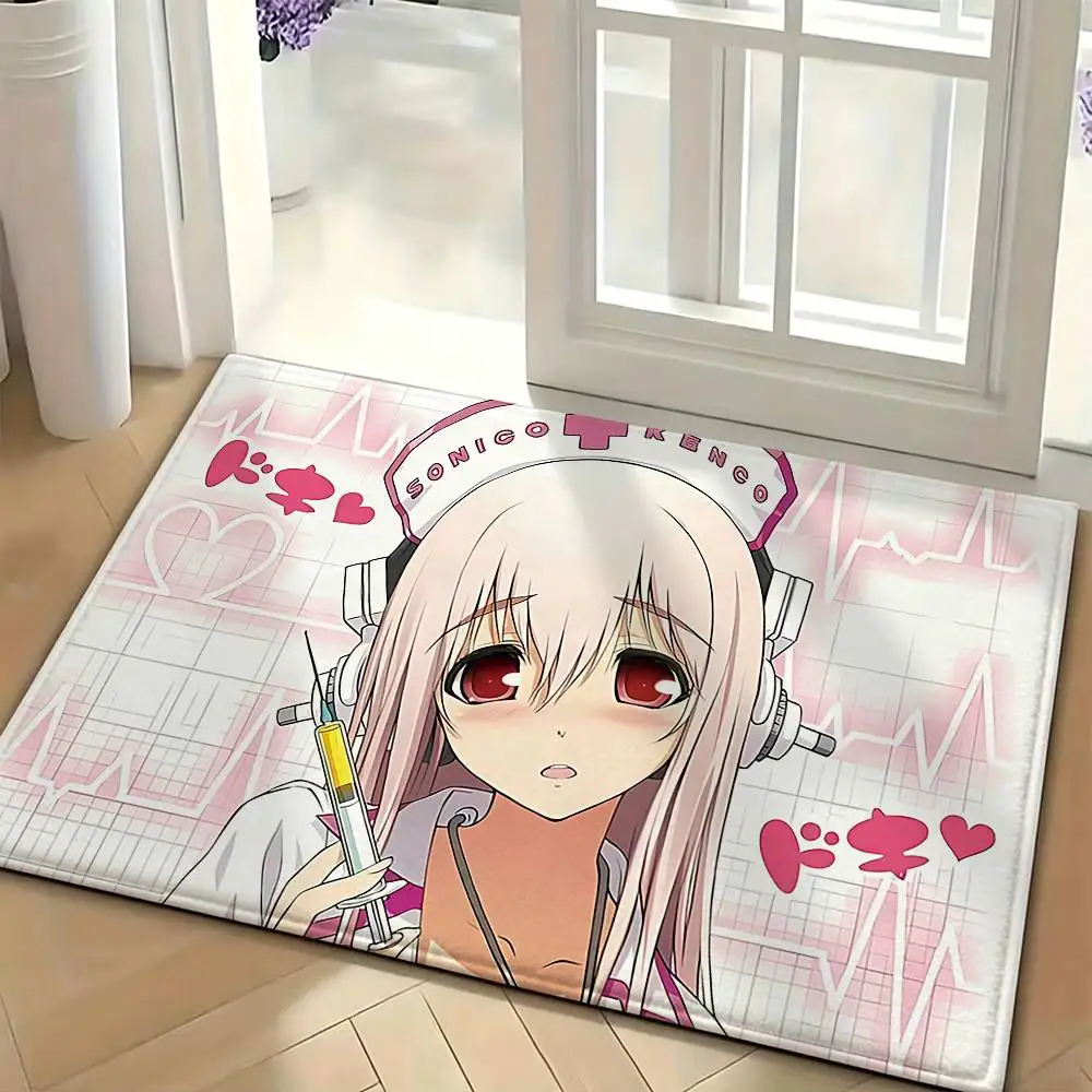 S-Super S-Sonico Floor Mat Soft Non Slip for Entry Door Bathroom Indoor Home Decorative Carpet