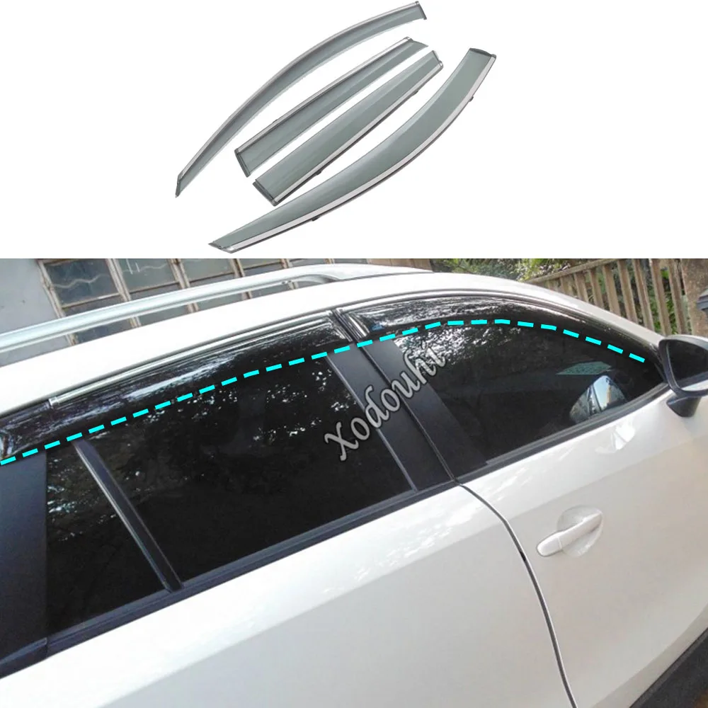 

For Mazda CX-5 CX5 2012 2013 2014 2015 2016 Car Styling Cover Plastic Window Glass Wind Visor Rain/Sun Guard Vent Part Molding