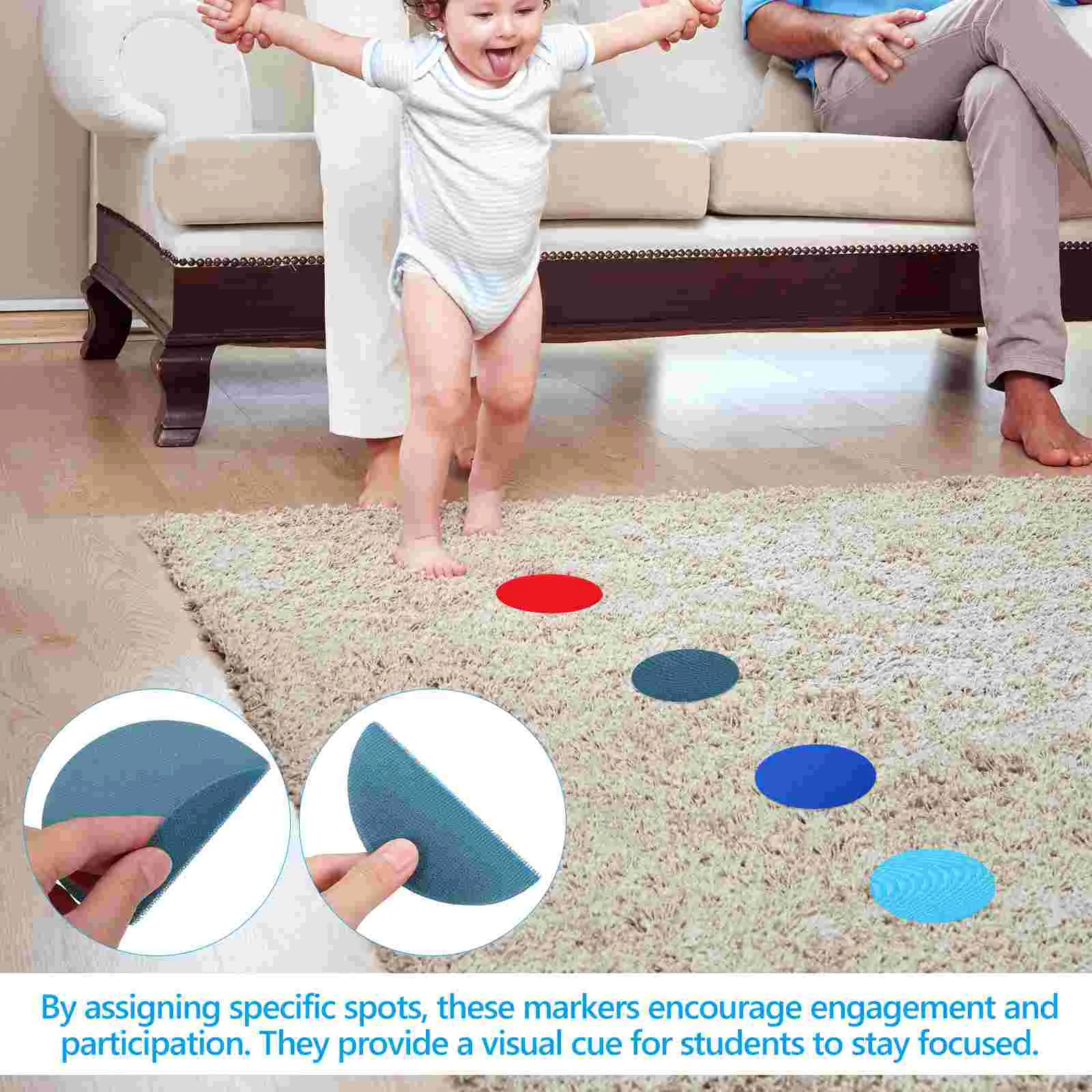 10 Pcs Carpet Markers Agility Marking Dots for Classroom Circles Area Rugs