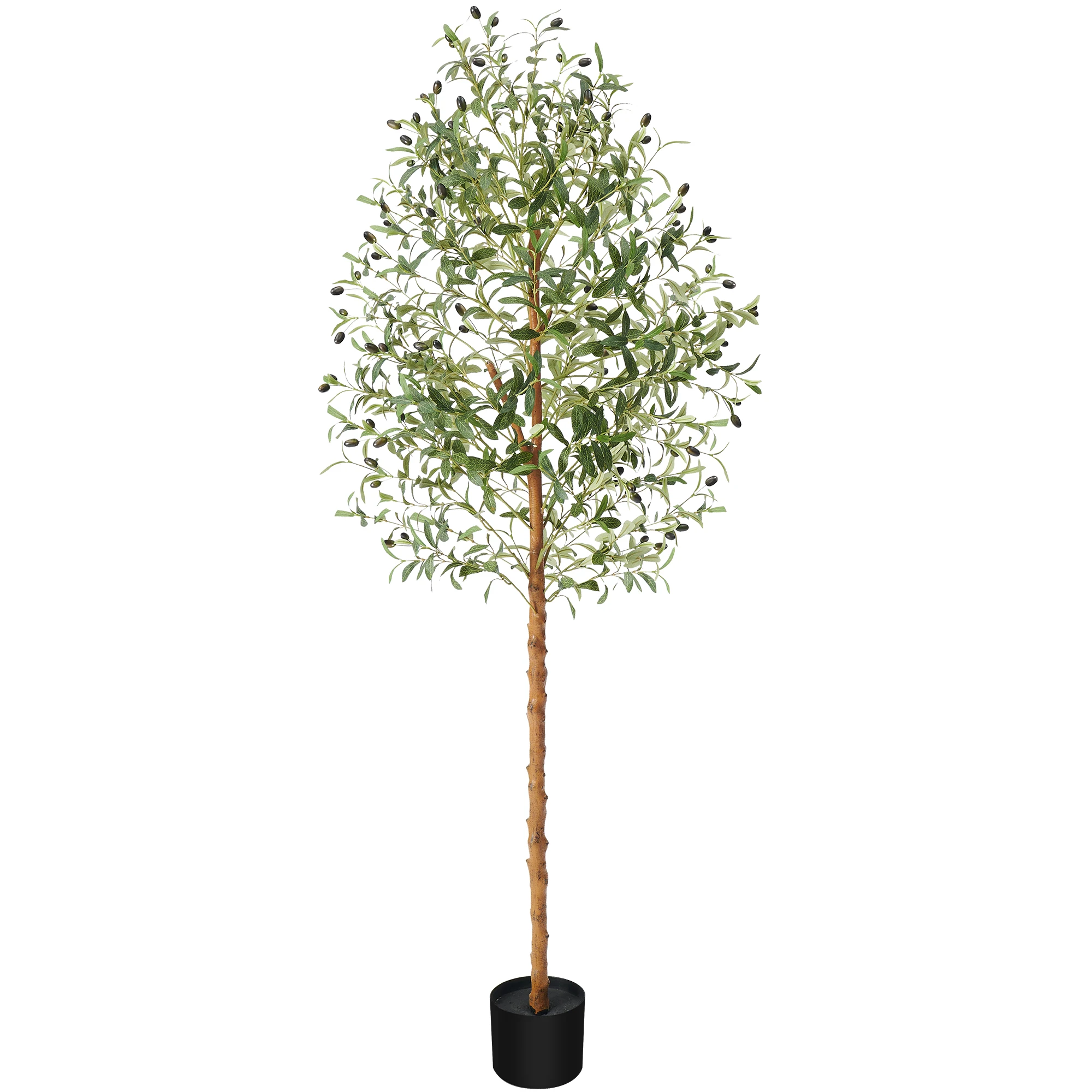 83'' Artificial Olive Tree Artificial Plant Faux Plant for Home Decor Indoor Outdoor Office 7 FT