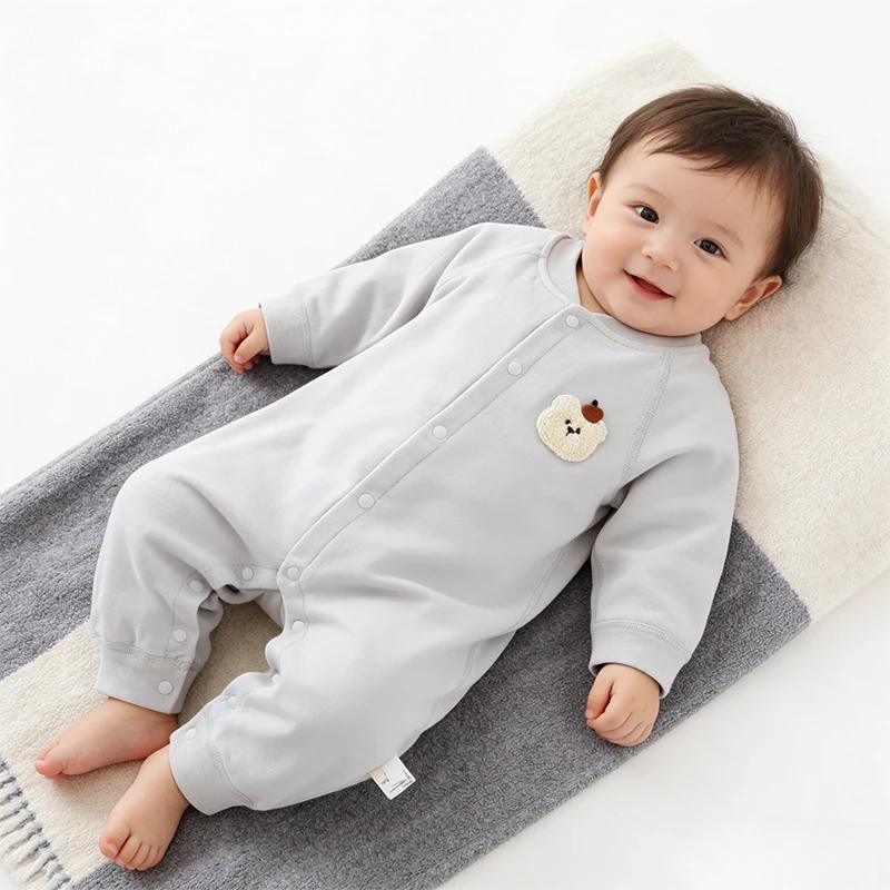 Baby Clothes Spring Pure Cotton Base Layer Underwear Newborn Romper Baby Home Wear Jumpsuit Sleepwear Spring Outfit Class a