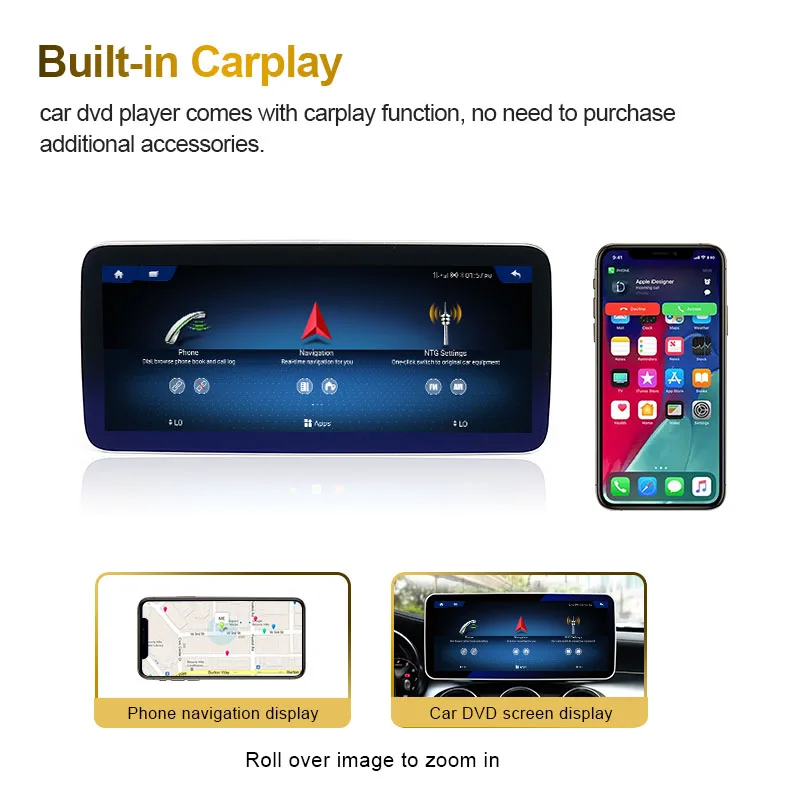 2025splendido 8 + 128G Android 13 Nuovo Android Car Stereo Multimedia Video Radio Lettore DVD per Mercedes Benz GLC 2016-2018