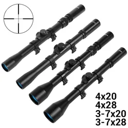 Hunting Riflescope 4x20/4x28/3-7x20/3-7x28 Crosshair Optics Sight Gun Scope Airsoft Hunting Rifle Scope for 11mm Dovetail Rail