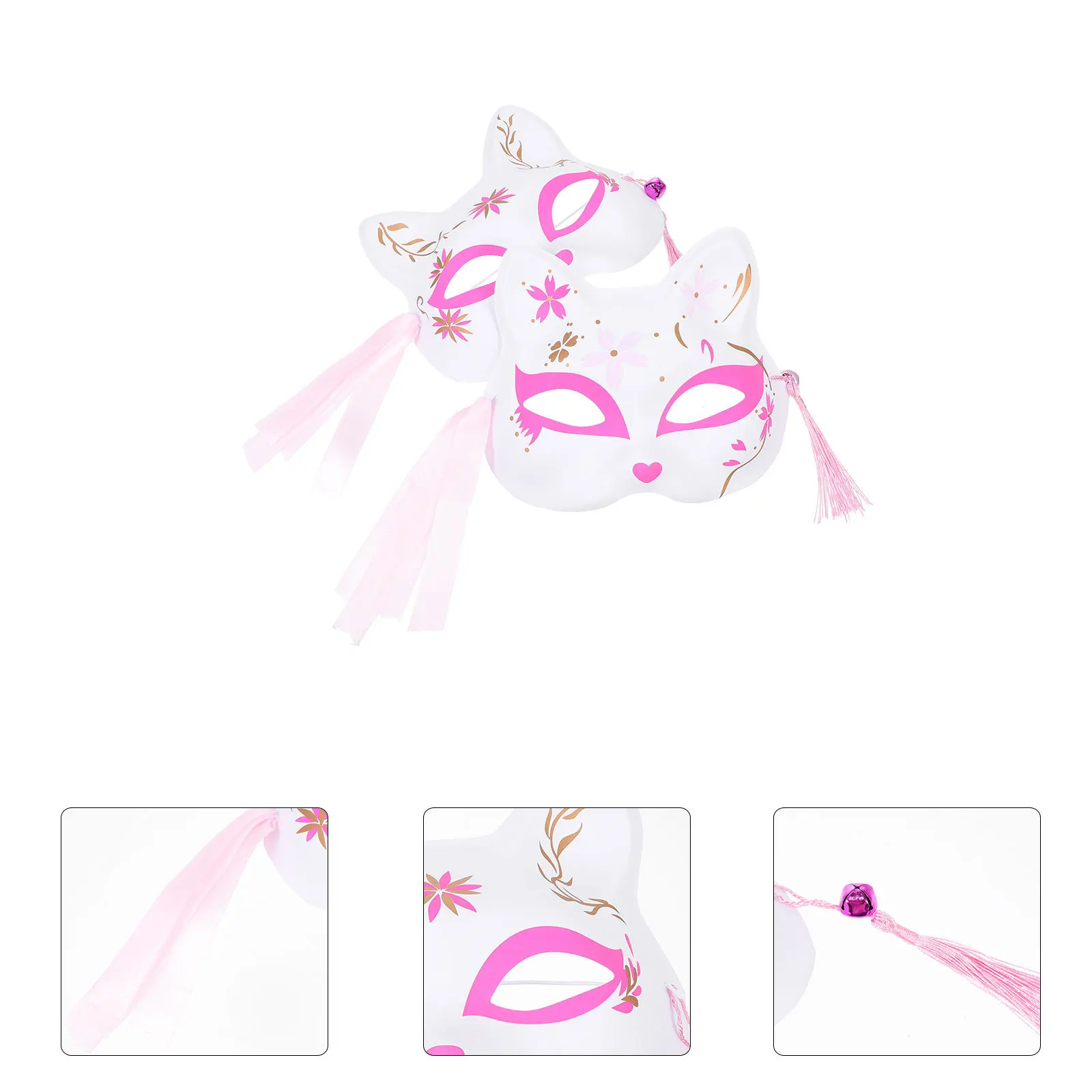 2 قطعة قناع ثعالب نصف وجه قناع عرض تنكري مزخرف للأطفال زي حفلة ضرورة أداء الرقص صور الدعائم