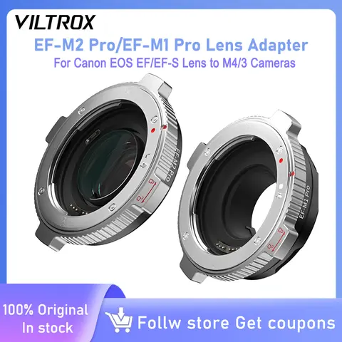 VILTROX EF-M1 Pro Lens Adapter Auto Focus Lens Converter Compatible with Canon EOS EF/EF-S Lens to M4/3 MFT GH5 GX7 E-M5 Cameras