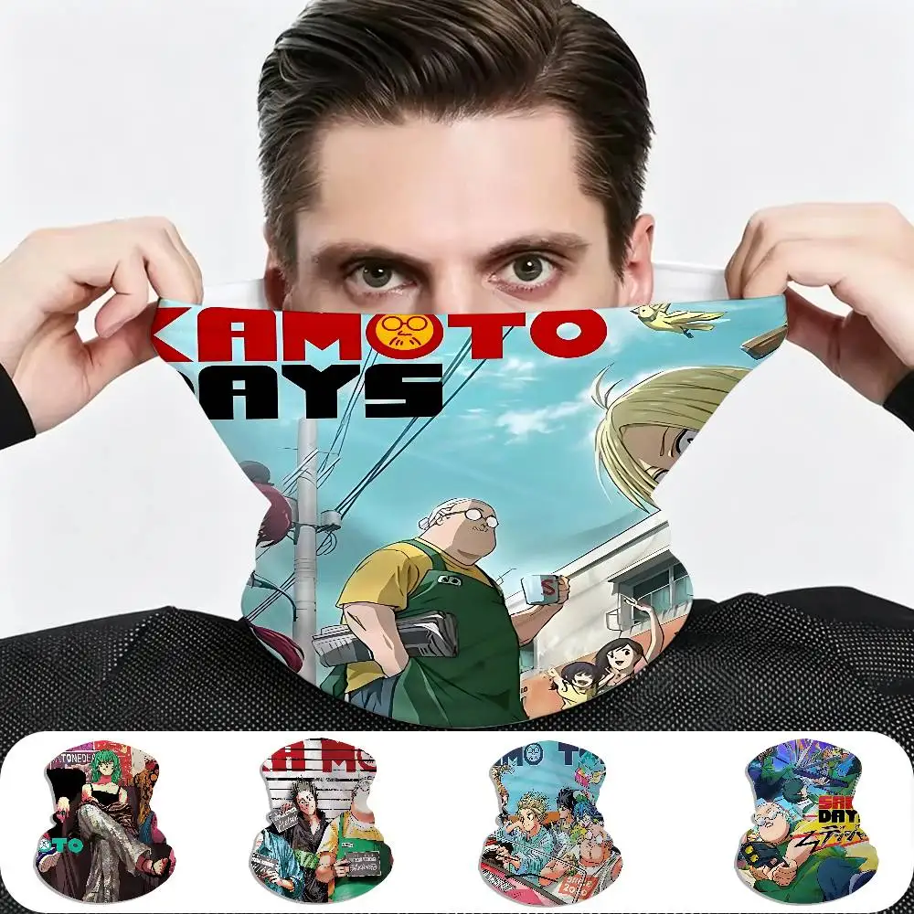 Popular Action Anime Sakamoto Days Breathable Face Neck Mask Multifunctional Scarf for Outdoor Sports Riding