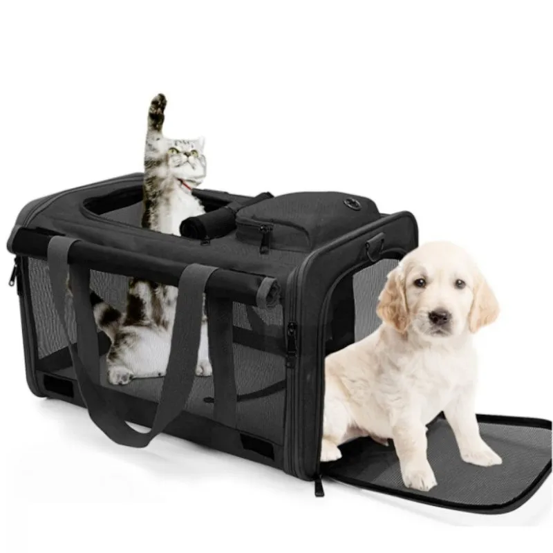 

Dog Carrier Bag Soft Side Backpack Cat Pet Carriers Dog Travel Bags For Small Dogs Cats Outgoing Airline Approved Transport