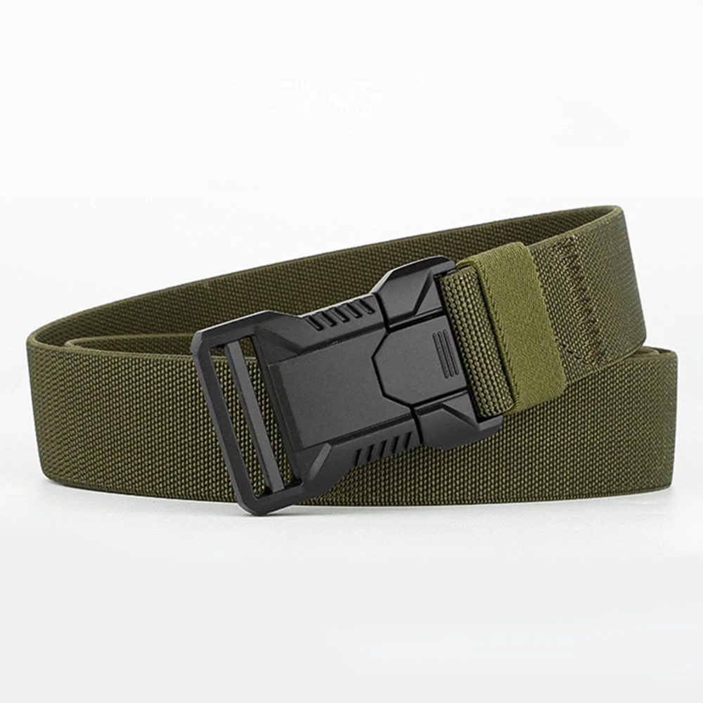 Casual Multi Function Men's Canvas Belt Versatile Thickened Quick Release Waistband Breathable Workwear Belt