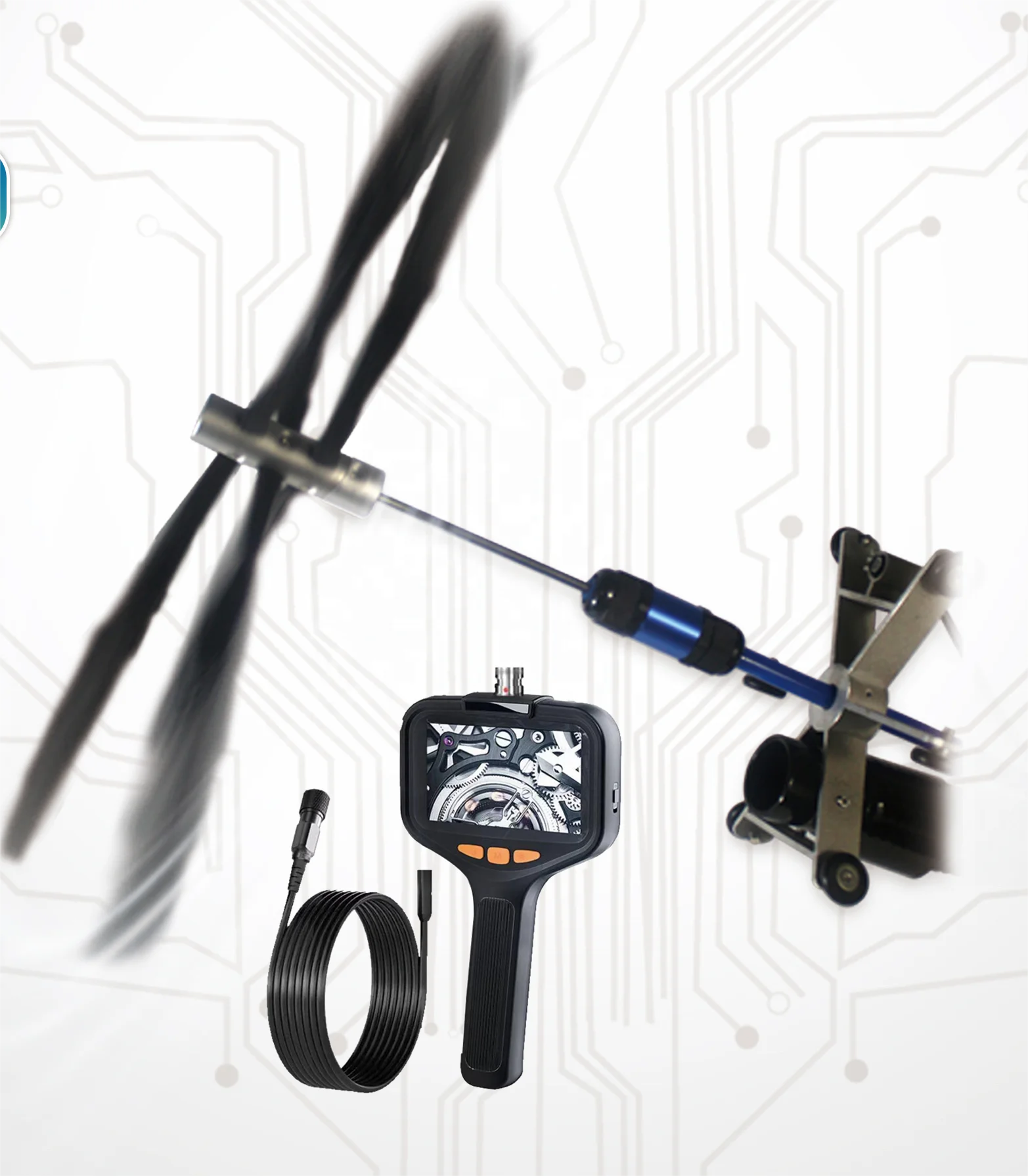 

RJ-BOT Q30 Щетка для очистки труб кондиционера с очисткой, пылесосом и оборудованием для камеры