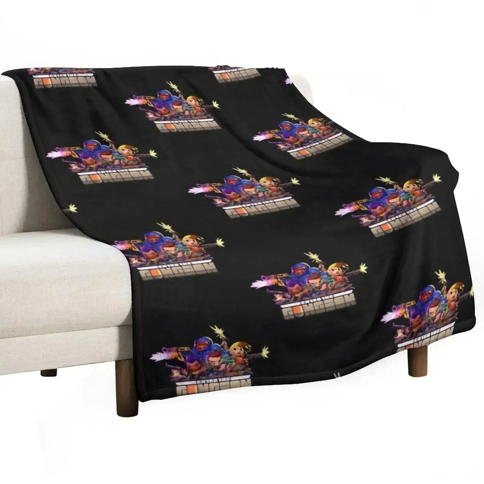 Retro The Gungeoneers - Enter The Gungeon Throw Blanket Soft Beds Beautifuls Blankets