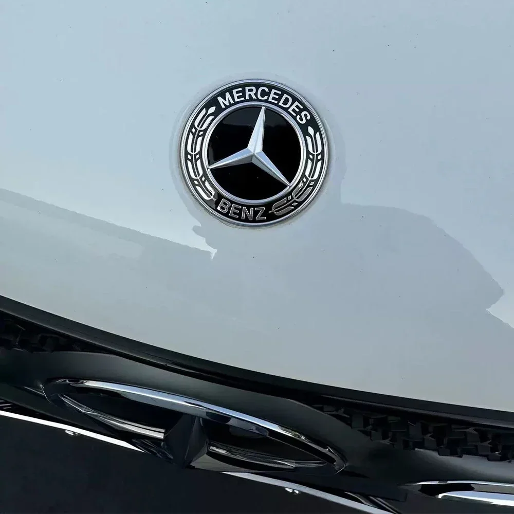 57mm Car Front Hood Emblem Badge For Mercedes Benz AMG W203 W204 W210 W211 W212 W220 A0008171701 Bonnet 2 Pins Decor Accessories