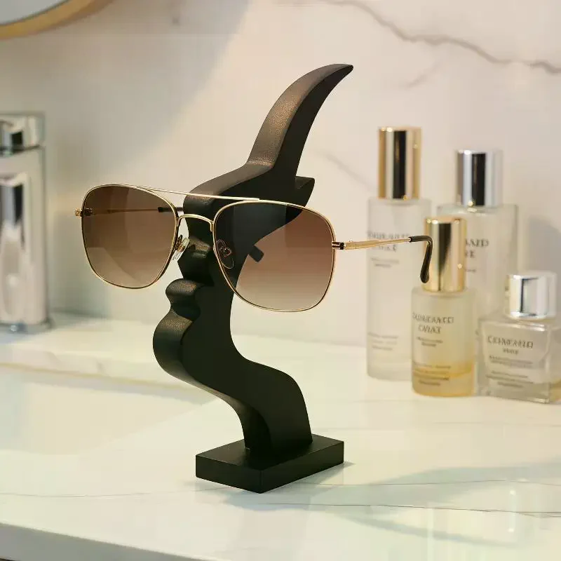 3D Printed Abstract Face Glasses Display Stand Minimalist Eyeglass Holder Fashion Decor for Eyewear Store Display