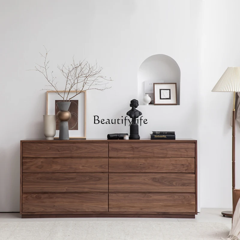 

North American Black Walnut Pure Solid Wood Drawer Locker