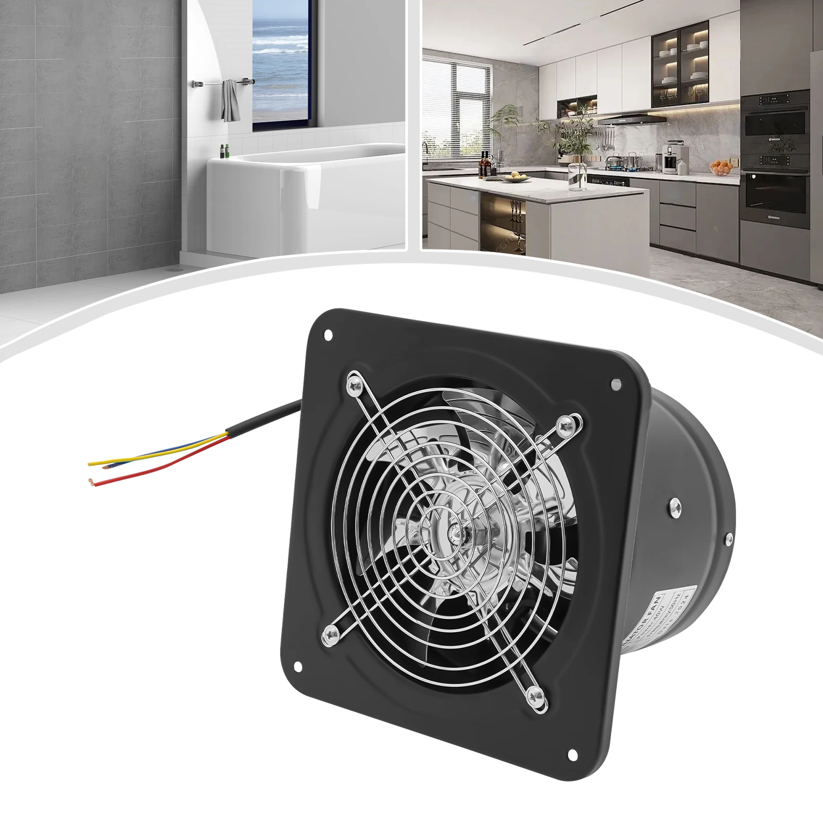 Ventilatore di scarico da 6 pollici, ventola di ventilazione per aria condizionata da parete da 40