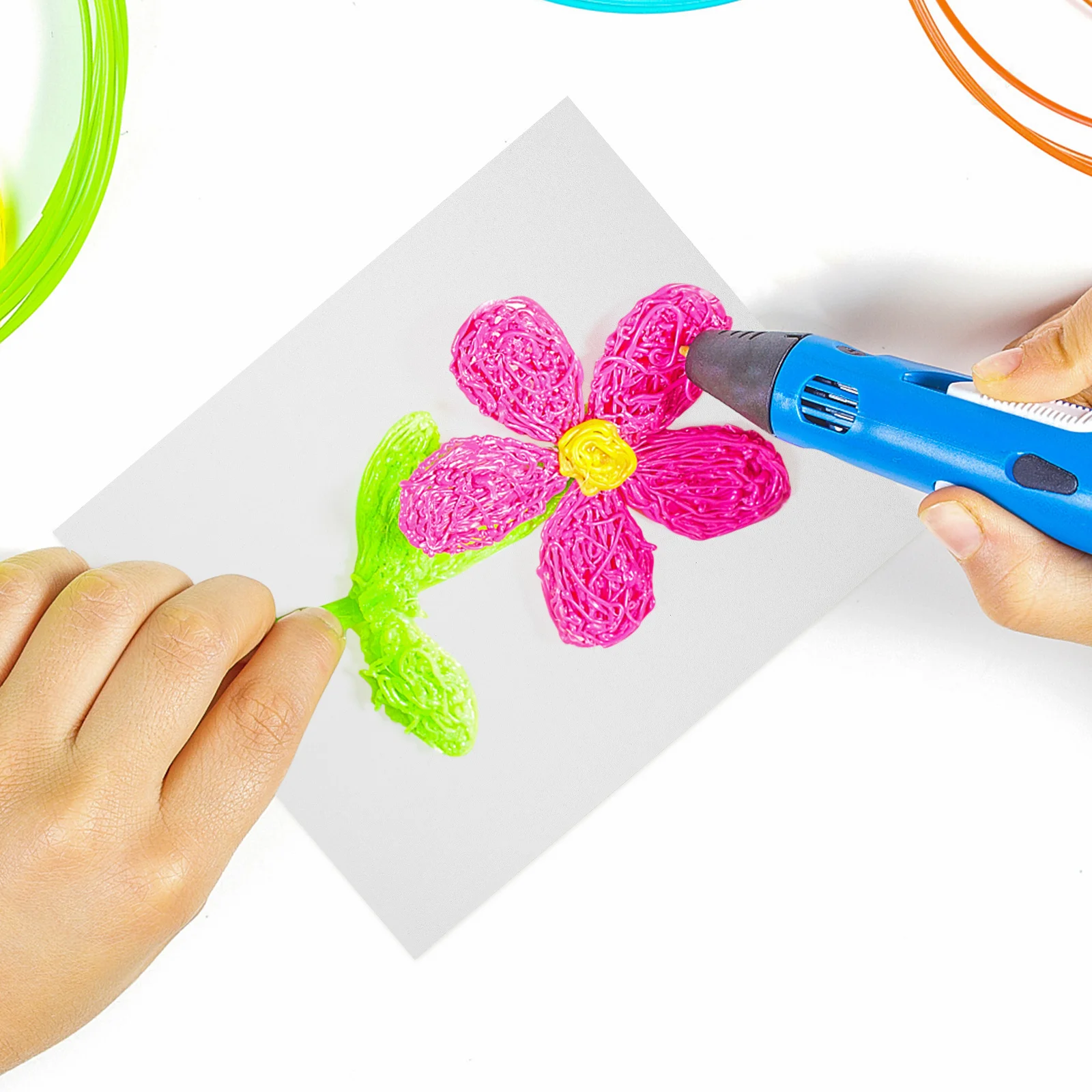 5 Pezzi Accessori per Penna 3D Fogli in PVC Lavabili e Riutilizzabili per Macchina da Taglio e Creazioni Fai-da-Te