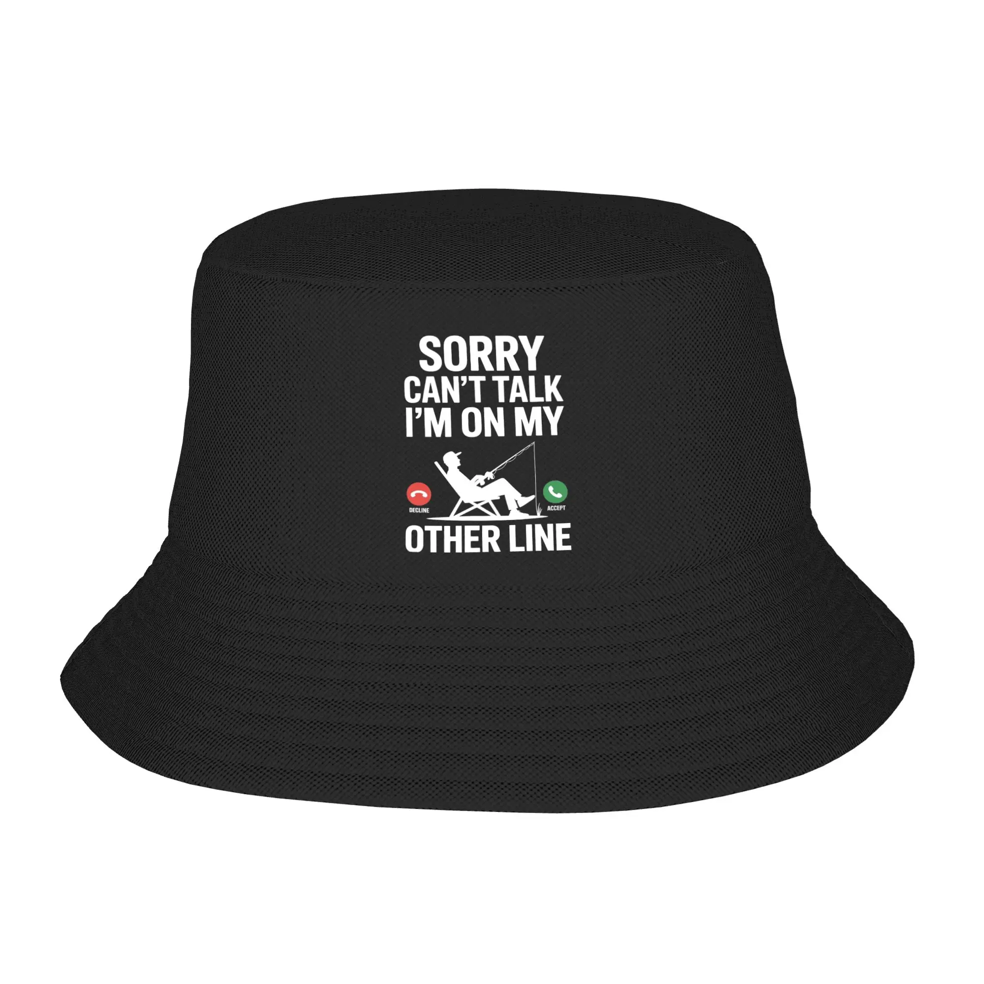 Teen Cute  Sorry Can't Talk I'm On My Other Line Bucket Hat Accessories  Bob Hat For Travel Headwear Lightweight