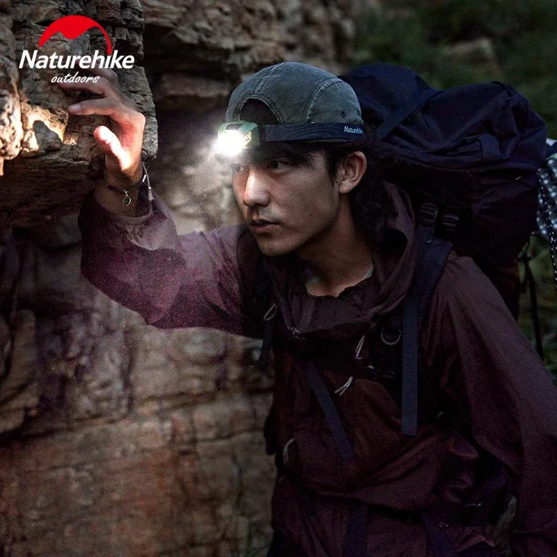 Naturehike Ultralight Headlamp Camping Headlight Head Lamp 4 Modes Flashlight SOS Emergency Light Portable Waterproof IP66 47g