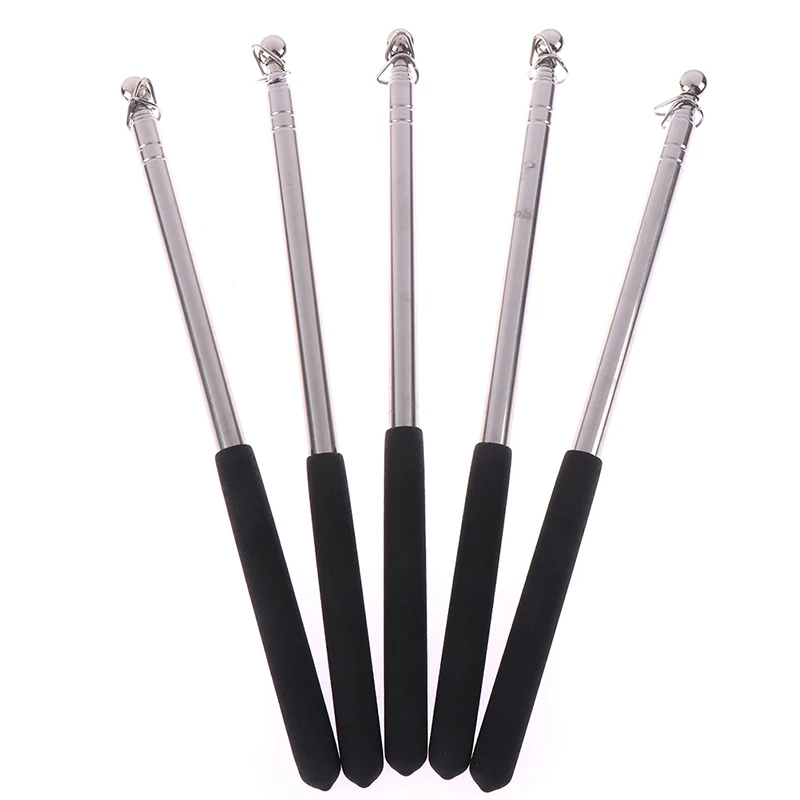 1pcs 1 meter Black Stretchable Pointer touch whiteboard pen felt head stainless steel telescopic rod teacher pointer