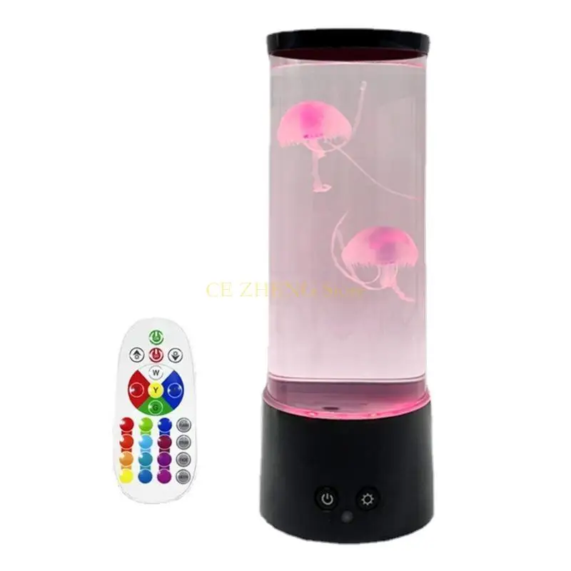 

E56B Child Christmas Gift Usb Led Jellyfish- Lava Lamp Mood Night Light Besides Lamps Jellyfish- for Tank Aquarium Remote Con