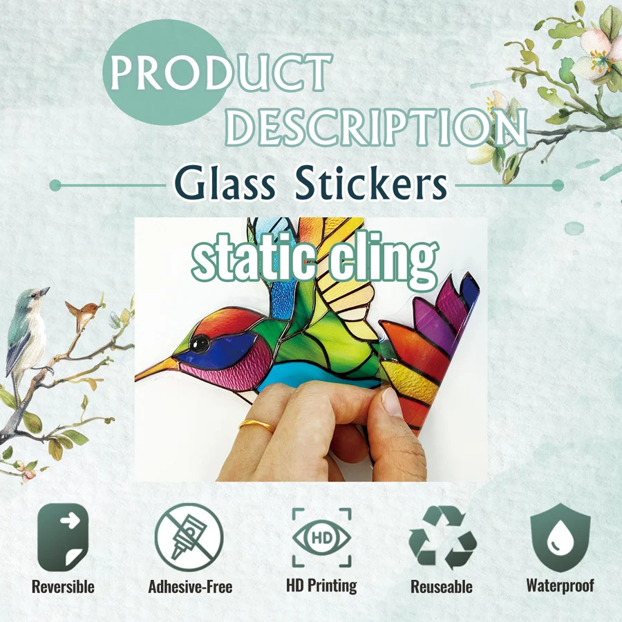 Cute Cartoon Little Turtle Window Sticker Sheet Size 40x40cm Three Adorable Baby Sea Turtles With Transparent Bubble Elements