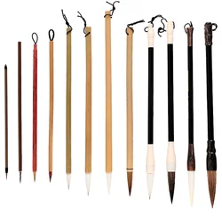 12pcs Chinese Traditional Brush Set Painting Landscape Drawing  Pen    Writing Calligraphy Paintbrush