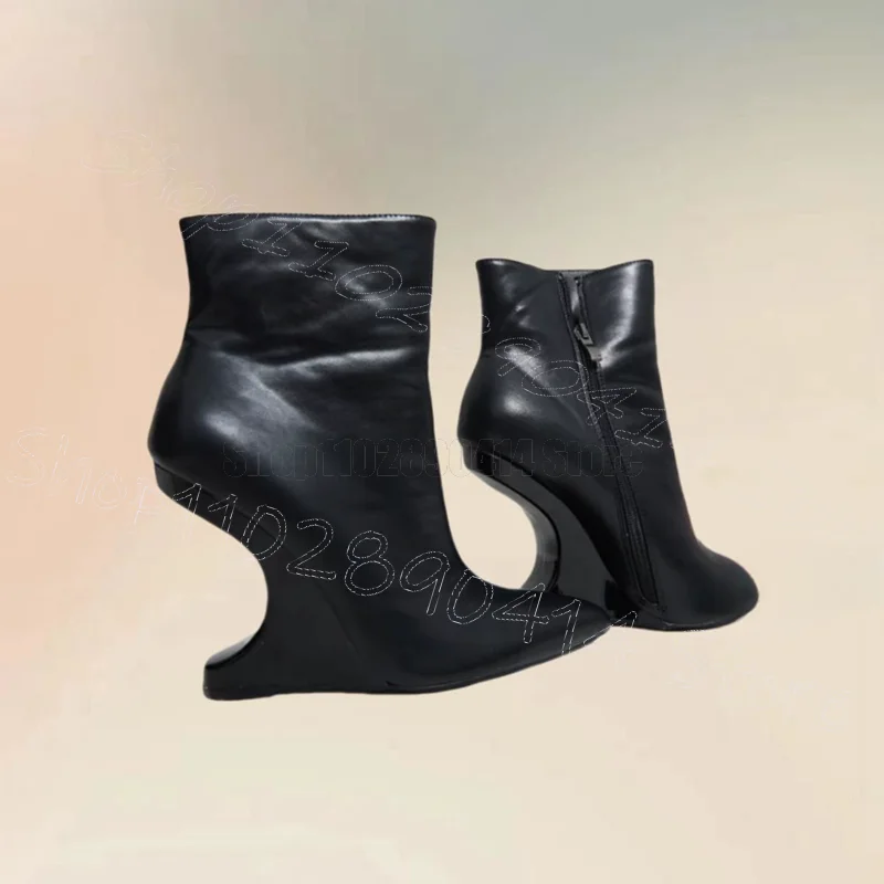 

Black Strange Style Heels Pointed Toe Ankle Boots Side Zipper Women Shoes Fashion Party Banquet Dating 2024 Zapatos Para Mujere