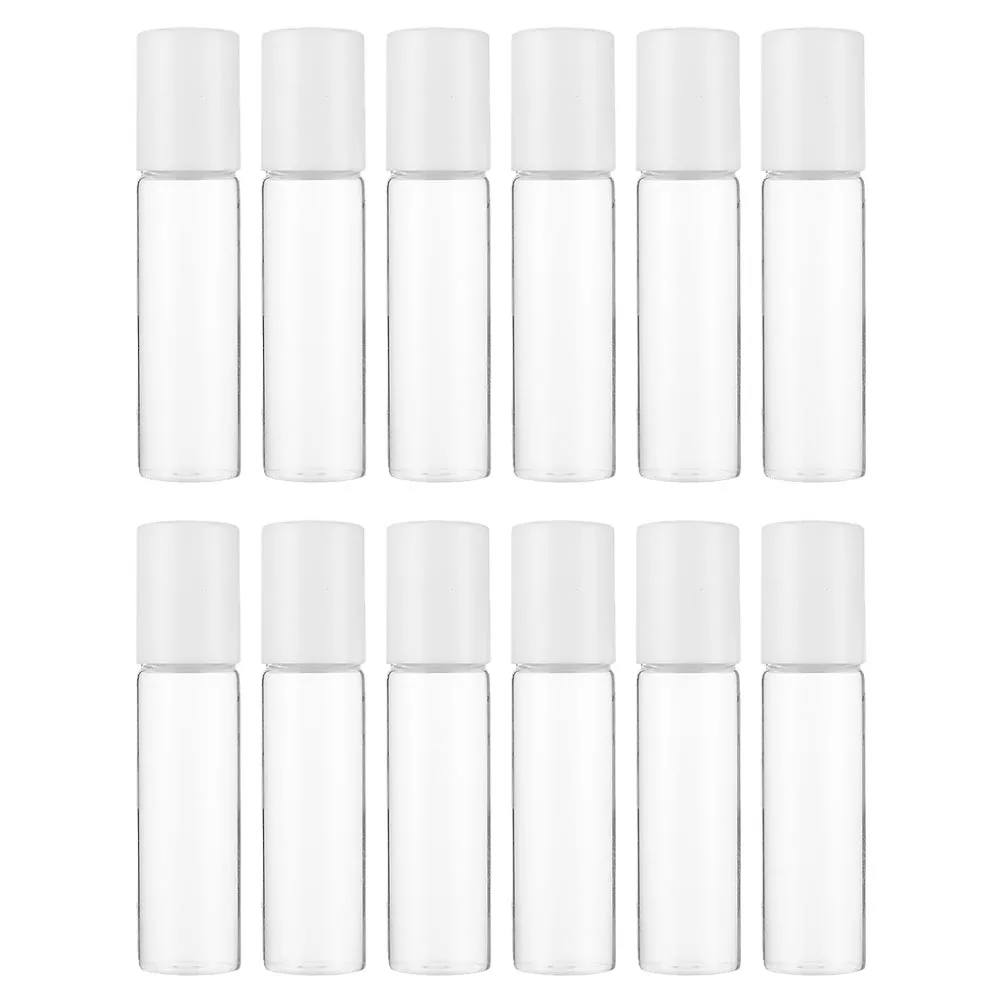 

12Pcs Essential Oil Roller Bottles Reusable Glass Roll-on Container with Tight Seal for Perfume Natural Oil Synthesis Storage