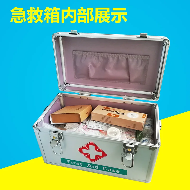 First aid kit, swimming pool life-saving equipment