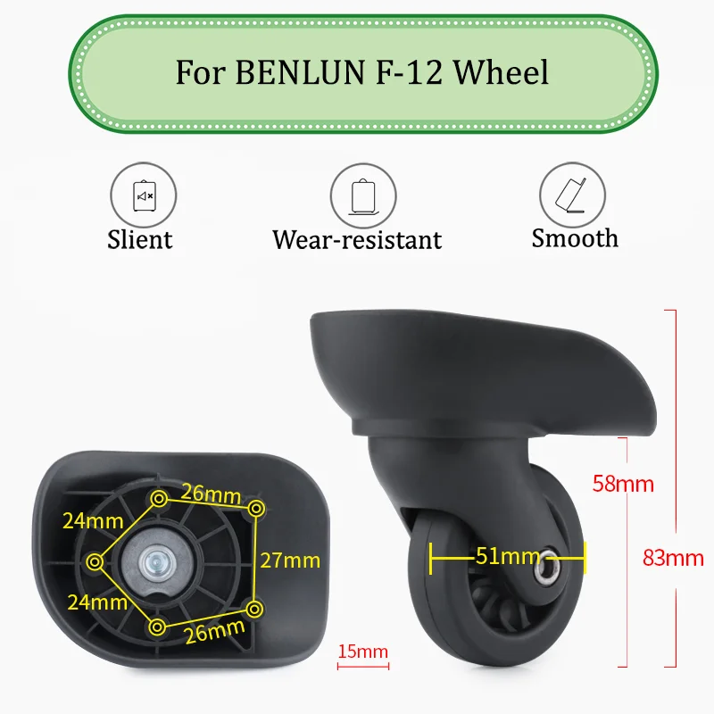 

Suitable For BENLUN F-12 Universal Wheel Trolley Case Wheel Replacement Luggage Pulley Sliding Casters Wear-resistant Repair