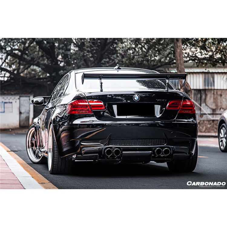 RT Style Carbon Fiber Trunk Spoiler Wings For 3 Series 2008 To 2012 BMW M3 E92 E93