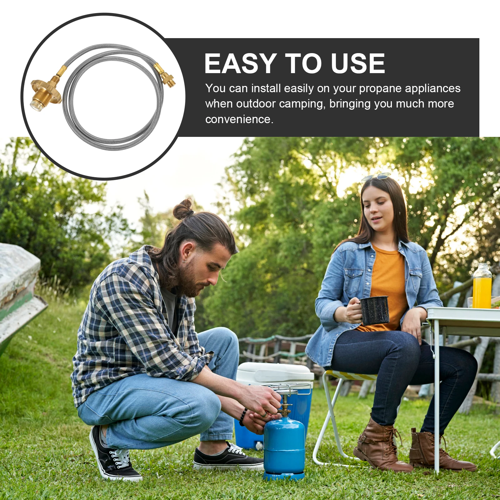 

Outdoor Hose Gas Pipe Grill Regulator and Camping Stove Connecting