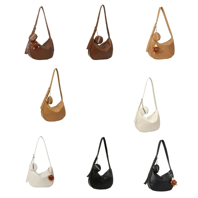 Stylish and Spacious PU Dumpling Underarm Crossbody Bag Shoulder Bags for Fashion forward Individuals