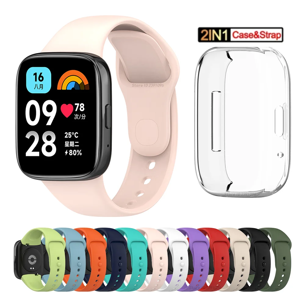 Silikon-Schlaufenarmband für Redmi Watch 3, aktive Sportband, Smartwatch-Armband für Xiaomi Redmi Watch 3, Armband-Zubehör