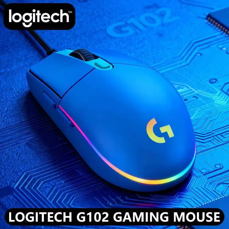 

Logitech G102 Wired Gaming Mouse – 8000 DPI, LIGHTSYNC RGB (16.8M Colors), 6 Programmable Buttons, 1ms Response for Gamers/Work