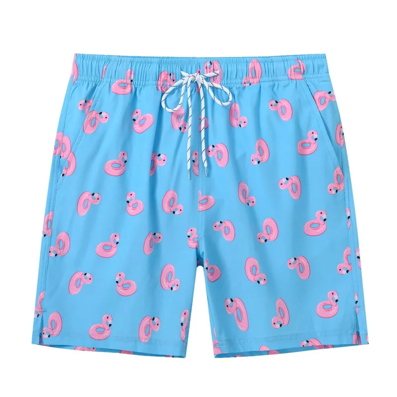 Schattige Gele Eenden Strandshort Mannen 3d Bedrukt Fruit Oranje Bananenzwembroek Unisex Zomer Board Short Snelle Droge Korte Broek