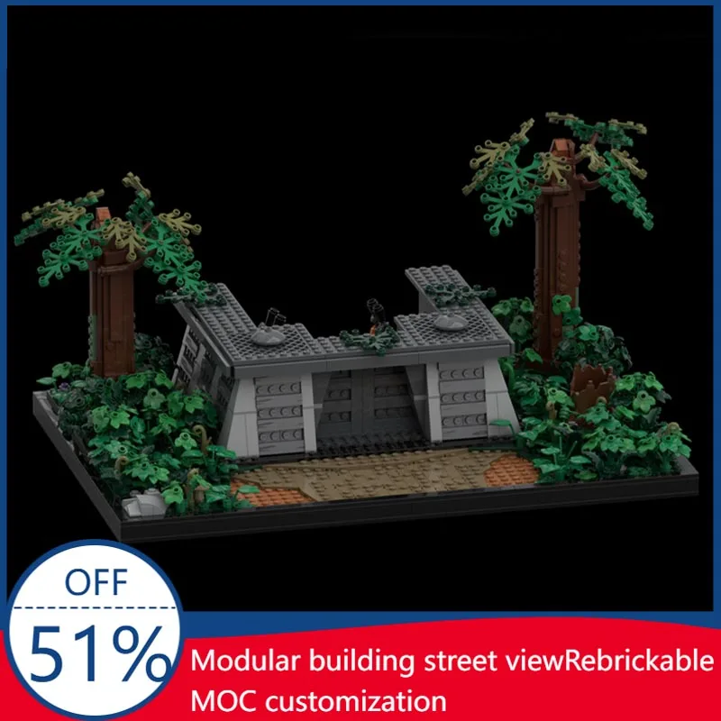 

1722PCS Endor Bunker War Series MOC Model Custom Blocks DIY Assembly Educational Toy For Star Battle Fans Display Christmas Gift
