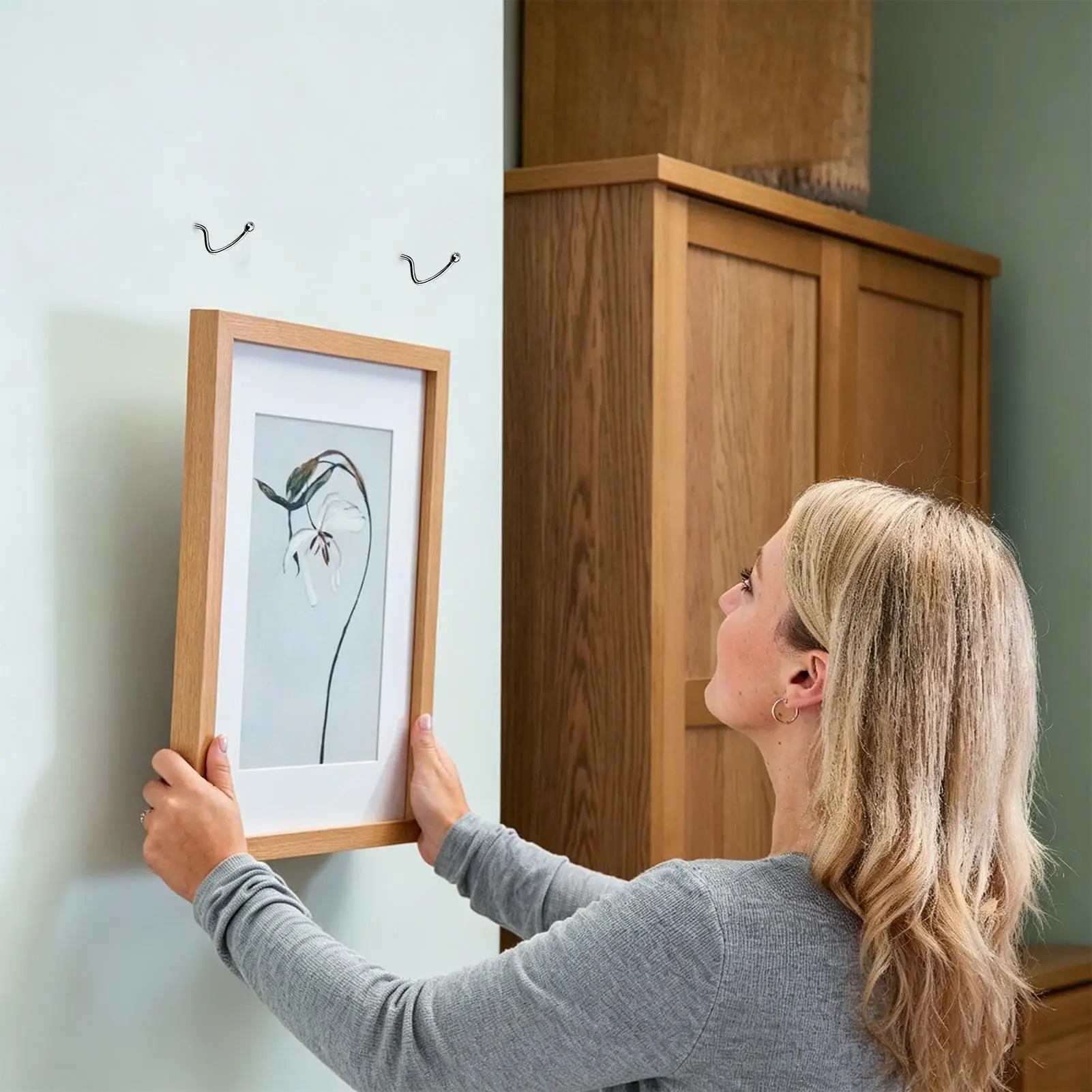 Picture Hooks For Drywall 50 Pieces Concrete Frame Hooks Heavy Duty Wall Hangers For Home Office Apartment Living Room Bedroom
