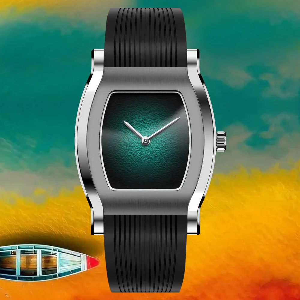 New Fashion Specht&Söhne Tonneau Men Watch Ultra-thin 316L Stainless Steel Wristwatch Waterproof Sapphire Crystal Reloj Hombre