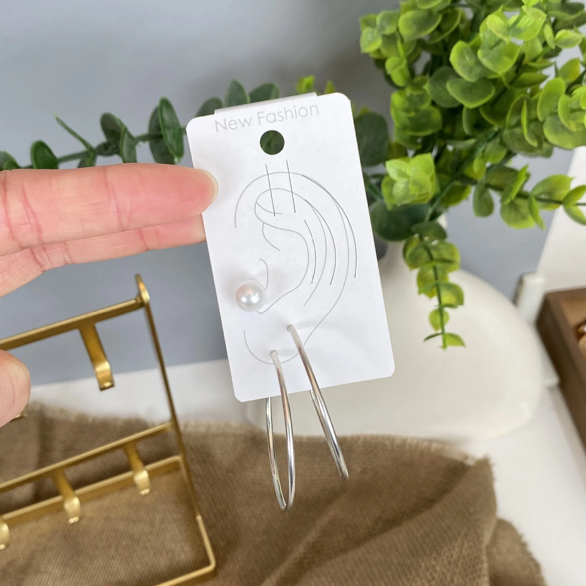 25 قطعة 4x7 سنتيمتر الأبيض المياه برهان الصلب PVC حامل بطاقة العرض لمجموعات الأقراط DIY بها بنفسك مستلزمات تعبئة المجوهرات جاهزة بالجملة