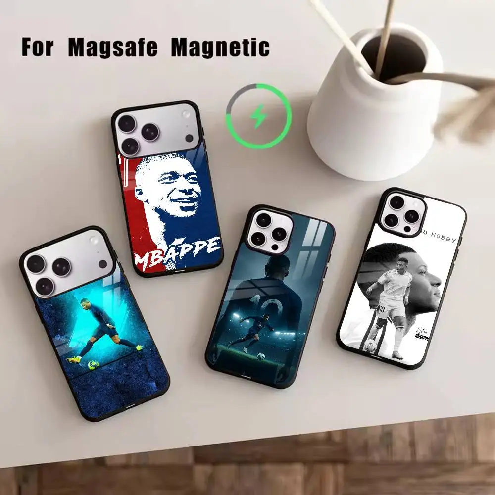 

Football Star FS-Mbappe Phone Case For iPhone17,16,15,14,13,12,11 Plus,Pro Magnetic For Magsafe Wireless Charging