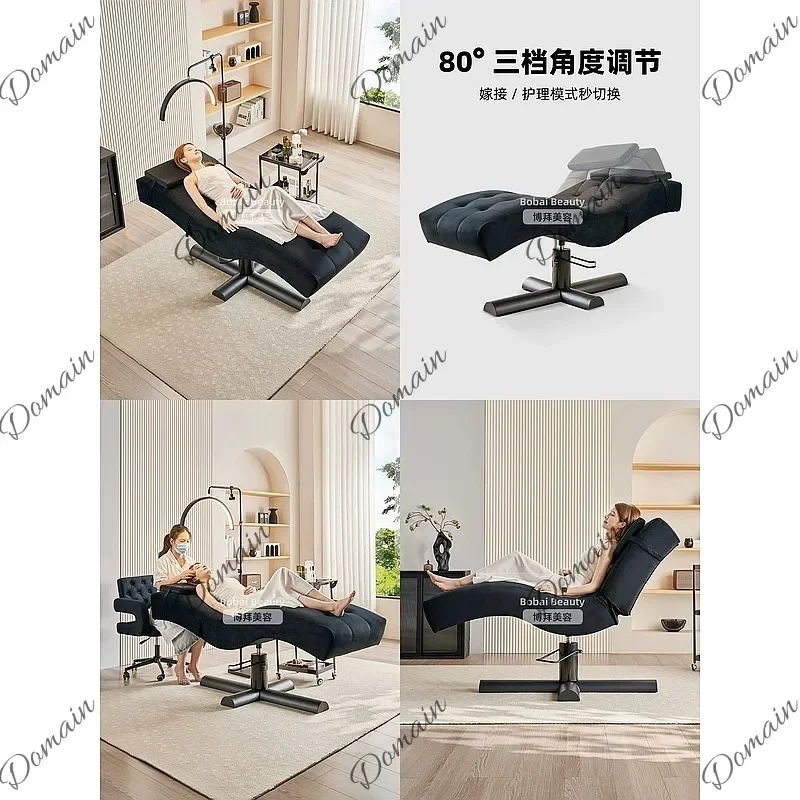 Hi S Shape Electric Eyelash Bed Adjustable Height Beauty Salon Tattoo Bed Spa Massage Table