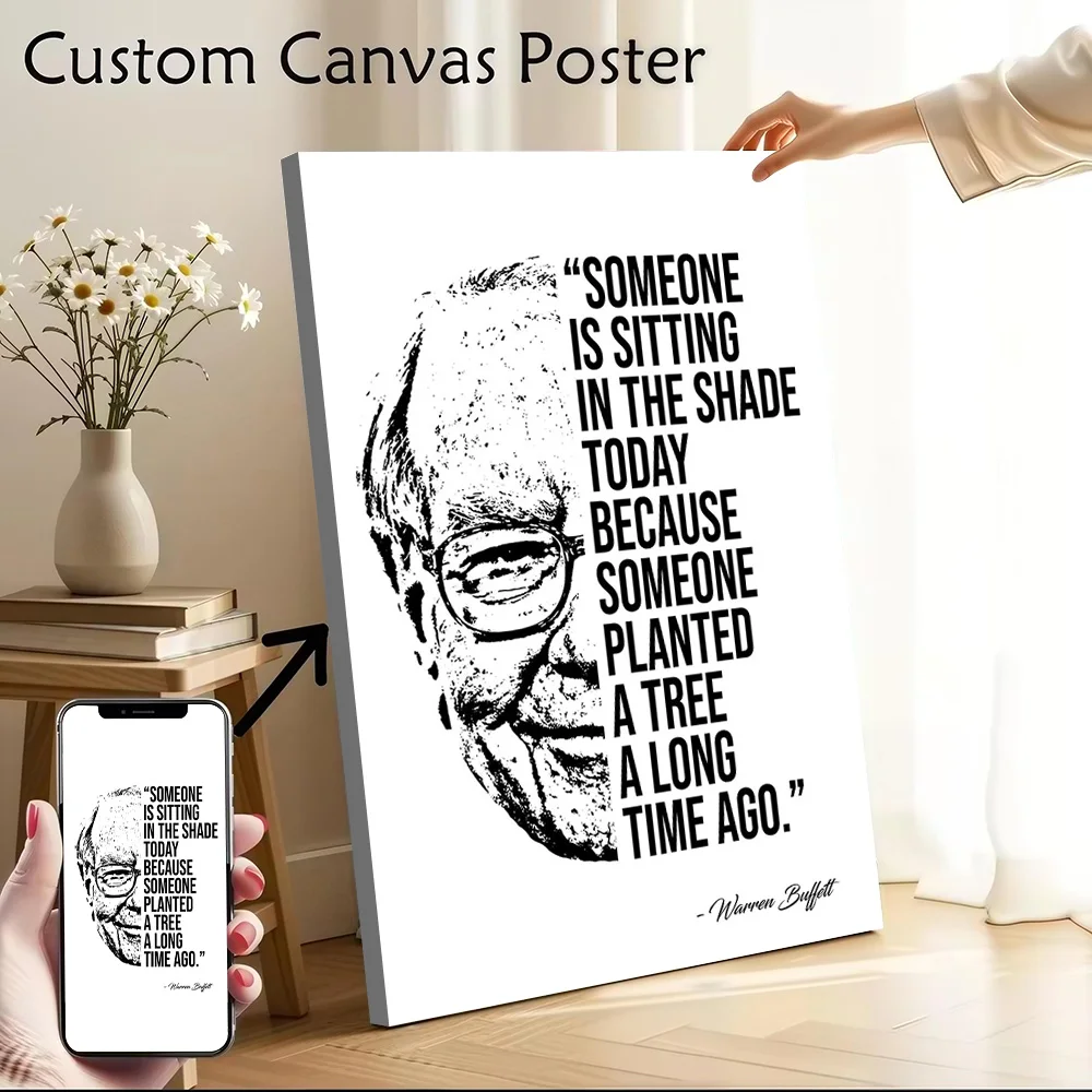 Warren Buffett Quotes Poster Canvas Wall Art Custom Photo Print Modern Painting for Fans Aesthetic Decoration Home Decor Luxury