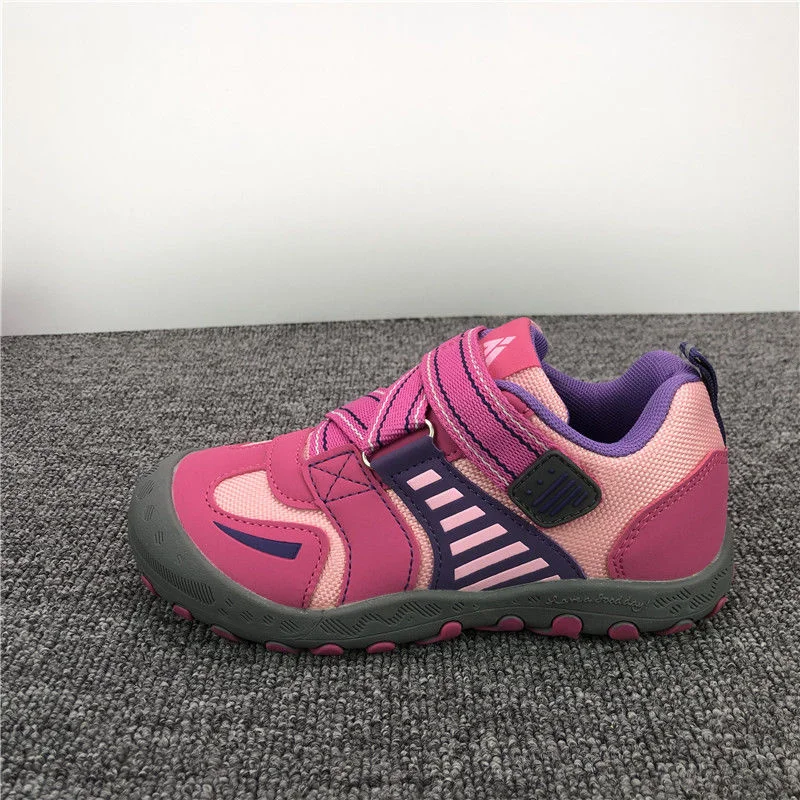 2023 Mesh Children Sneakers Outdoors Breathable Hook Loop Girls Boys Sport Shoes Anti Slip High Quality Kids Running Walk Shoes