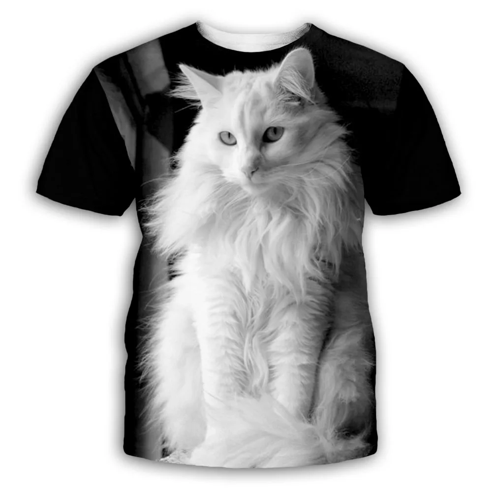 PLstar Cosmos Pizza Cat T-shirt Men Women Animal 3D T Shirt Funny Clothing Summer Short Sleeved Breathable Tshirt Plus Size 2026