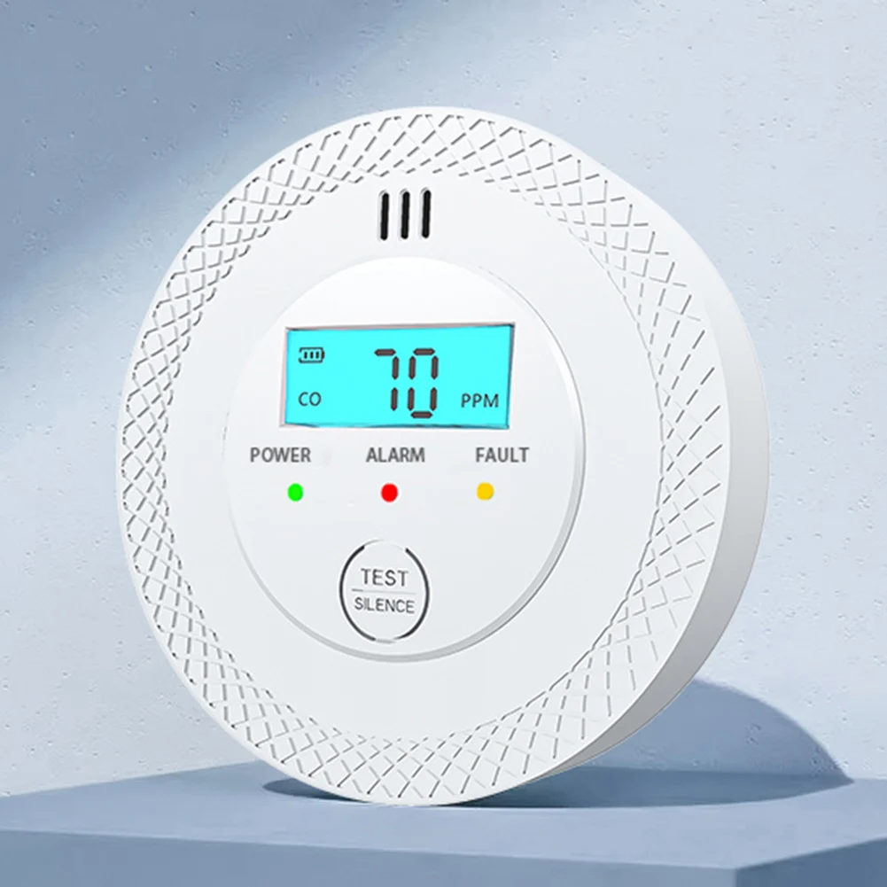 CO Alarm Sensor 85dB High Sensitive Warning Carbon Monoxide Alarm Detector with LEDs Carbon Monoxide Detector Alarm LCD Display