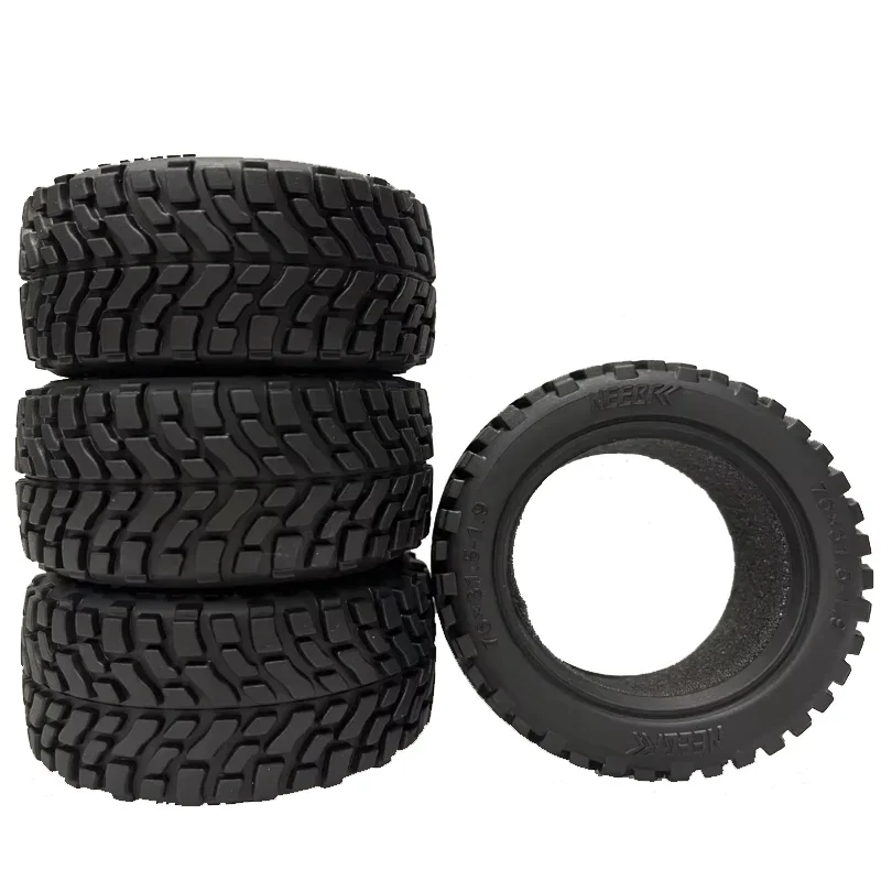 NEEBRC 12mm Hex Hubs 1.9Inch 75mm Off Road Buggy Tires Wheel Rubber for RC 1/14 1/16 1/10 Car Wltoys 144001 Scx10 Traxxas Parts