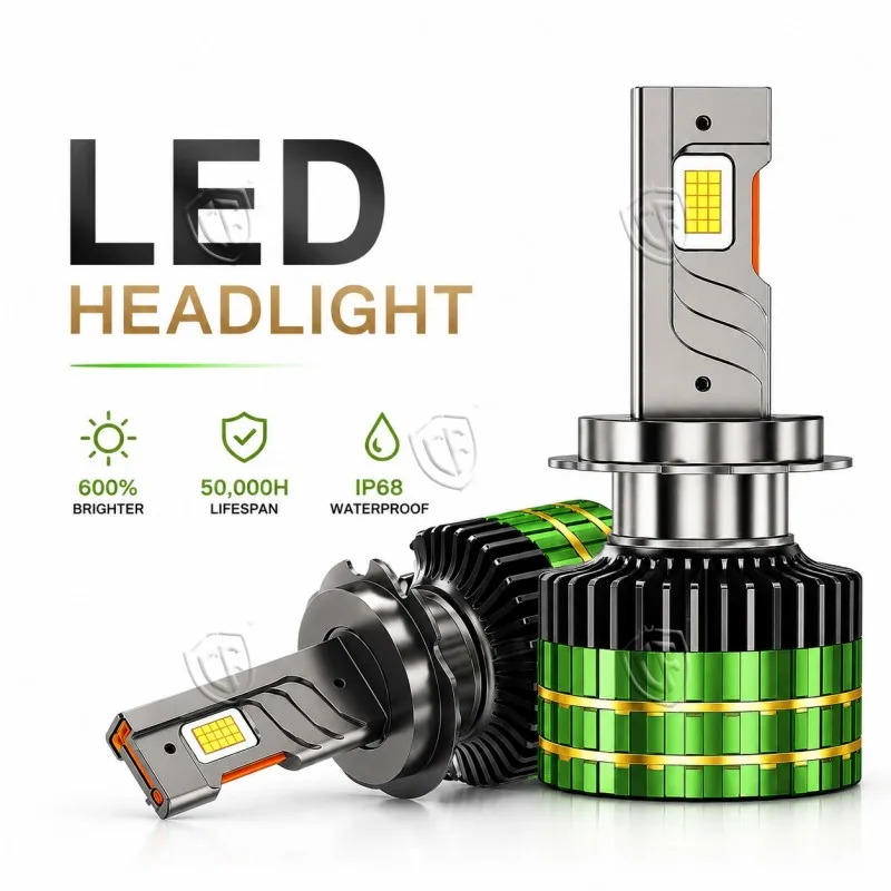 

CF 2Pcs Car Headlight H4 H7 LED H11 9005 9006 H1 Auto Bulbs 390W 129000LM Light Lamp 6000K 12V Led Headlight Bulbs