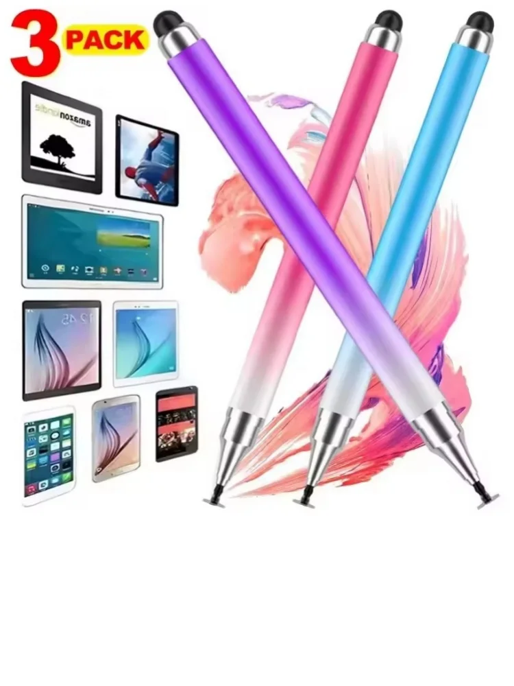 Uniwersalny rysik 2 w 1 do tabletów, telefonów komórkowych Android, iOS, iPadów, akcesoria, długopisy do tabletów graficznych, rysik dotykowy do ekranów pojemnościowych — 2